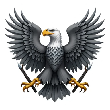 Game of thrones style eagle square picture frame  Sigil with Stark Colors sticker