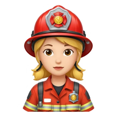 firefighter woman sticker