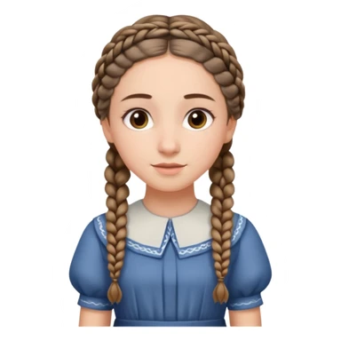 young modest jewish girl braids no headband sticker