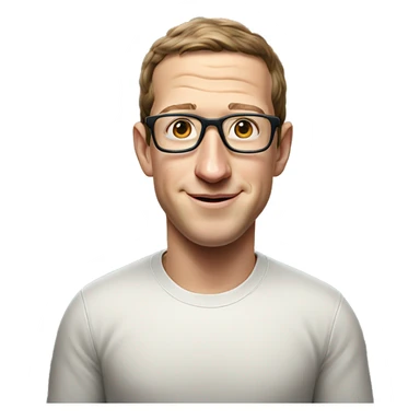 mark zuckerberg in glasses runs full body sticker