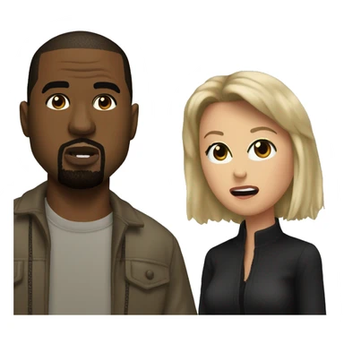 Kanye West and Taylor Switft singing sticker