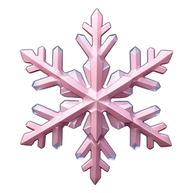 pale pink snow flake 3d bold ice transparent texture like Frozen sticker