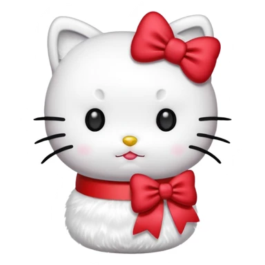 Fait un emoji comme hello kitty à la perfection en dessin normal sans 3d juste la tête  sticker