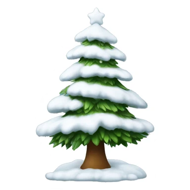 Un sapin de Noël avec de la neige sticker