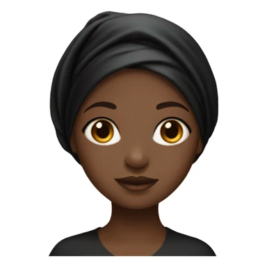 black girl with black satin bonnet on head sticker