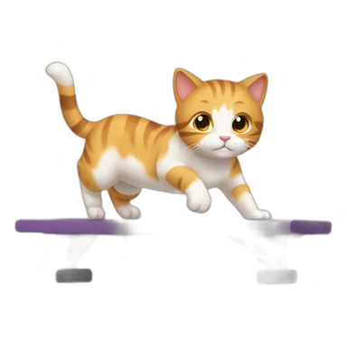 Gym Cat doing plank sticker