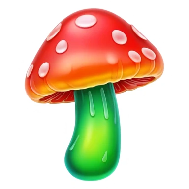 gummy neon melting mushroom  sticker
