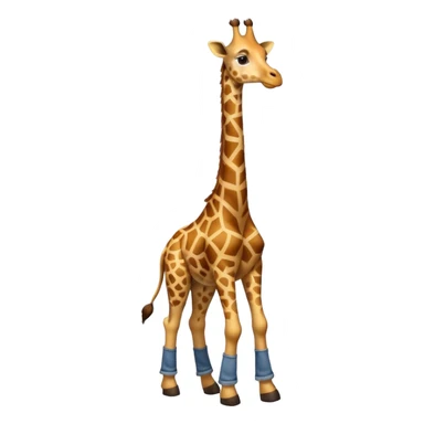 anthropomorphised giraffe wearing jeans and a t-shirt, walking upright sticker