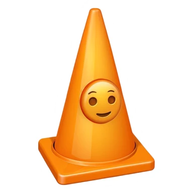 Cono naranja de señalización sticker