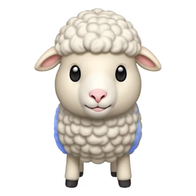 Sheep standing side  3D emoji png sticker