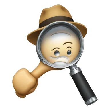 Emoji shows that something is in review. Maybe it could be a detective with magnifying glass. sticker