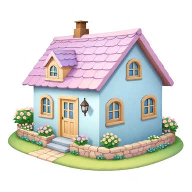 Pastel Roof Cottages sticker