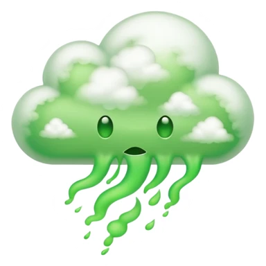 a green fart gas sticker