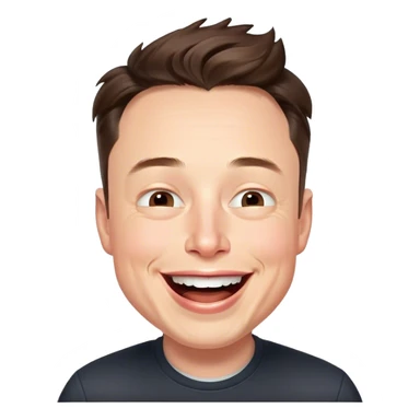Laughing Elon musk sticker