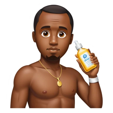 P Diddy with baby oil sticker
