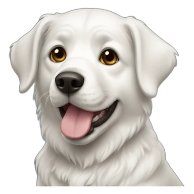 White dog bishon sticker