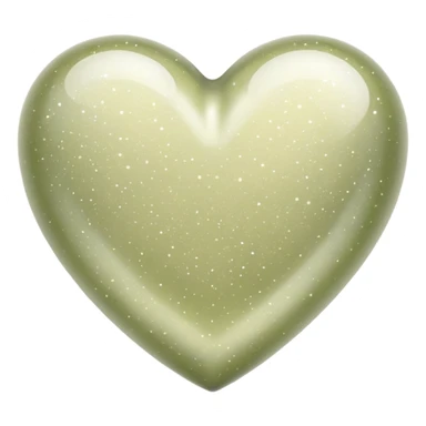 Pastel olive heart with sparkles  sticker