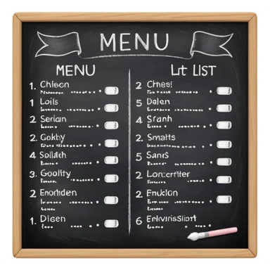 menu list sticker