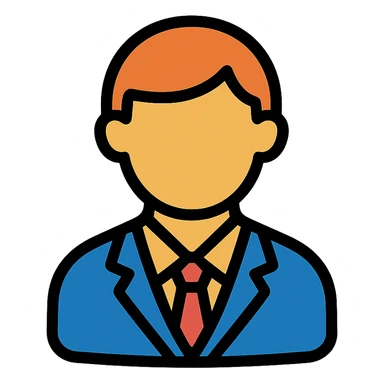 colored icon of a client or customer, simple and modern sticker