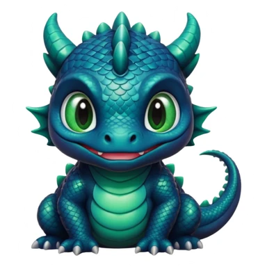 fat choncc baby black dragon sticker