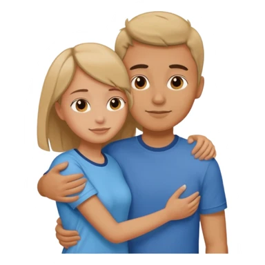 Texte ´Gros câlin’, en dessous un homme serre sa sœur dans ses bras sticker