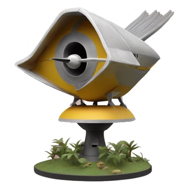 Naboo Starship spacecraft bird’s birdhouse diorama  sticker