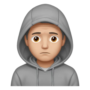 men with hoodie sad sticker