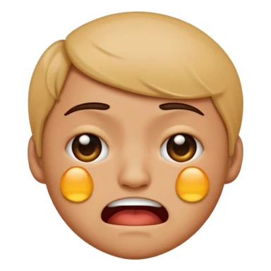 Tourne cet emoji 🤜 de -90 degrés et met le sur la bouche de cette emoji 😭 sticker