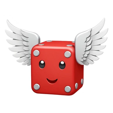 red being the block itself while the white parts are the question marks which are used in all of the lucky blocks, corners, and face. It has 2 white wings on each side like the other Lucky Blocks. It is doing  emoticon: the :3 face. sticker