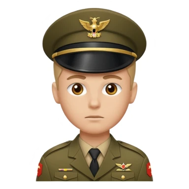 Quiero un 👮🏻‍♂️ pero uniformado de soldado sticker