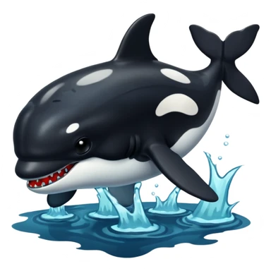 orca as a zombie sticker