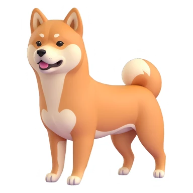 shiba inu, showing muscles sticker