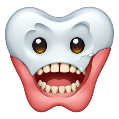 broken tooth with no face sticker