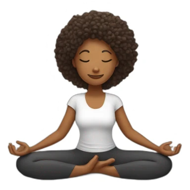 Une personne qui fait du yoga sticker