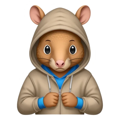 modern hacker armadillo who hates codebase errors  sticker