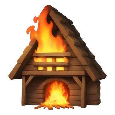 fire in the attic wood sticker