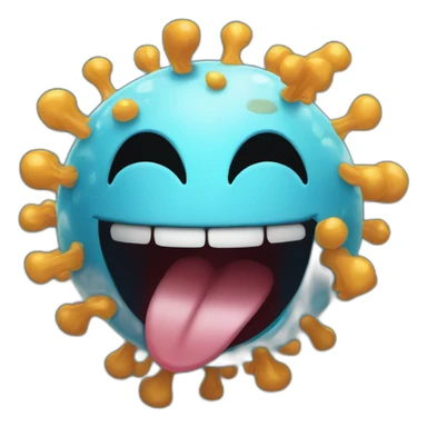Coronavirus laughing sticker