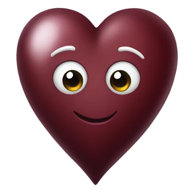 wine red heart sticker