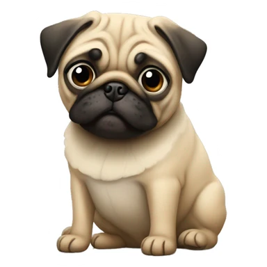 Tug the pug sticker