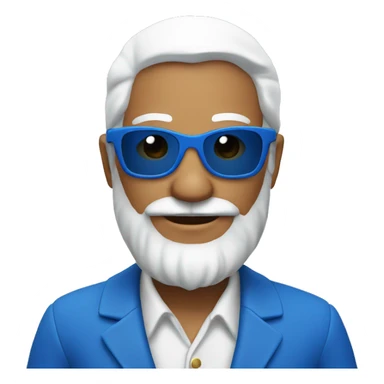 Santa Claus in a blue suit with sunglasses  sticker