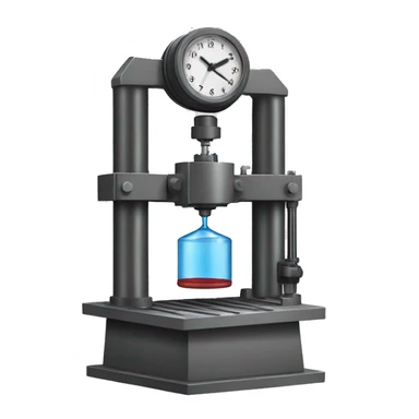 hydraulic press pressing a clock sticker