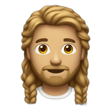 light brown guy with beard and mullet sticker