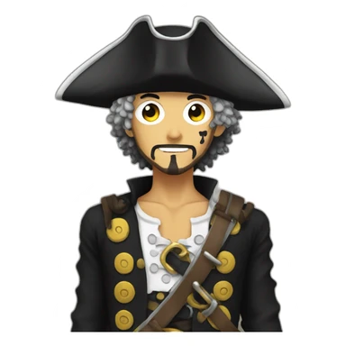 trafalgar law pirate sticker