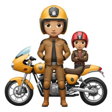 motorcycle human with helmet full body sticker