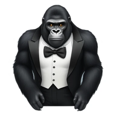 Gorilla wearing a tuxedo sticker