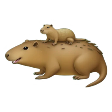 Capybara sur un crocodile sticker