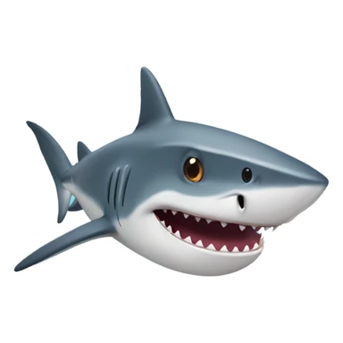 shark with star eyes sticker