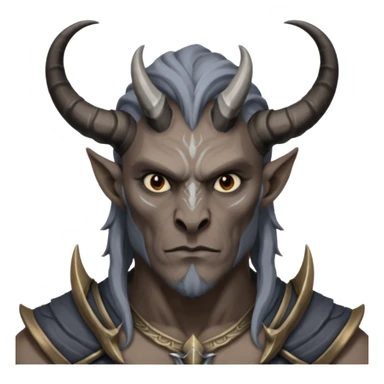 ESO male daedra, gray skin small horns sticker