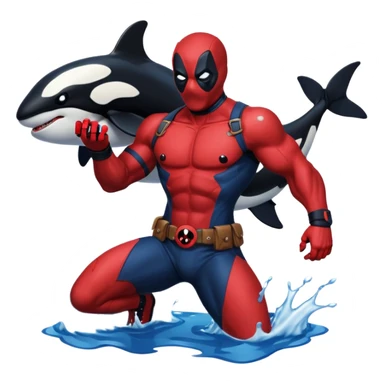 Orca deadpool sticker