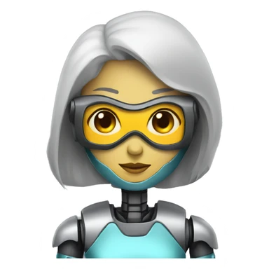 robot woman in disguise sticker